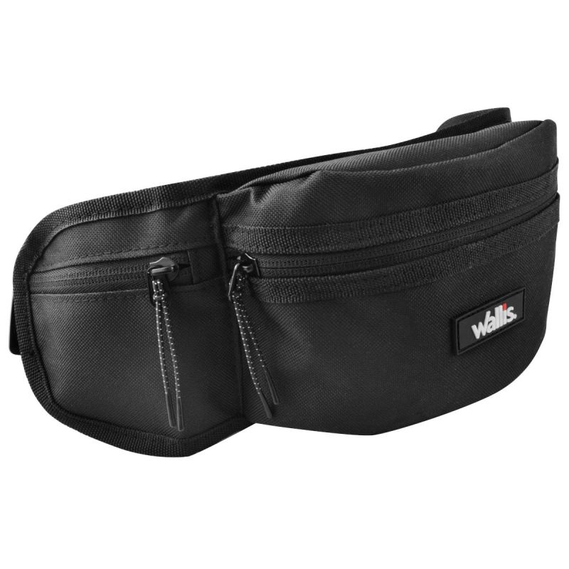 Cangurera unisex c/ varios compartimientos y correa ajustable, negro