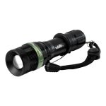Linterna de luz LED, recargable con zoom, negro