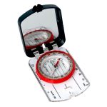Brújula profesional plegable con indicadores nocturnos, espejo y cordón para colgar