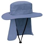 Sombrero SAFARI con faldón para sol con protección UPF+50, color steel