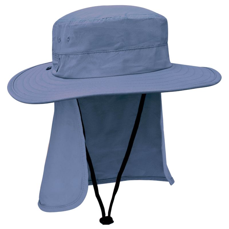 Sombrero SAFARI con faldón para sol con protección UPF+50, color steel