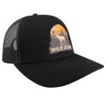 Gorra con malla y ajustador snapback de plástico, WILD ZONE, negro