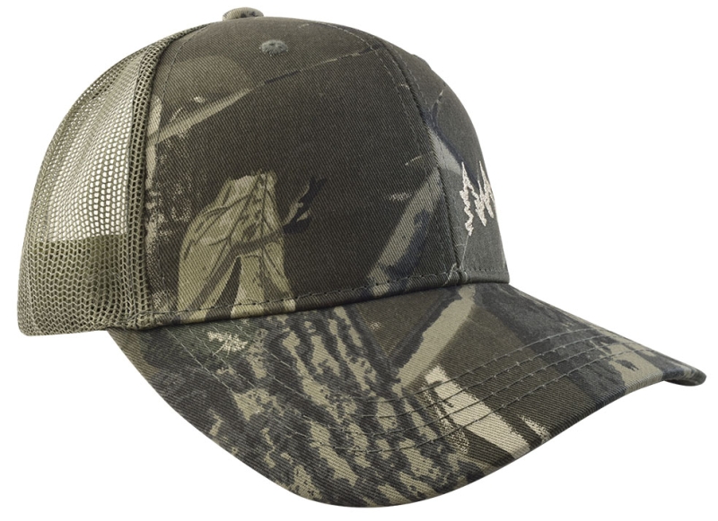 Gorra "Survival" con malla y ajustador de velcro, verde camuflaje