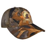 Gorra con malla y ajustador de velcro, WILD HORSE, café camuflaje