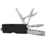 Multiherramienta de 9 usos, 6.7 cm cerrada, mango aluminio negro mate