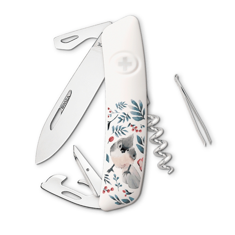 Navaja EDICION ESPECIAL Standard D03 WINTER SPARROW, 11 funciones, blanco