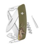 Navaja HUNTING Standard D05 DEER, 12 funciones, olivo