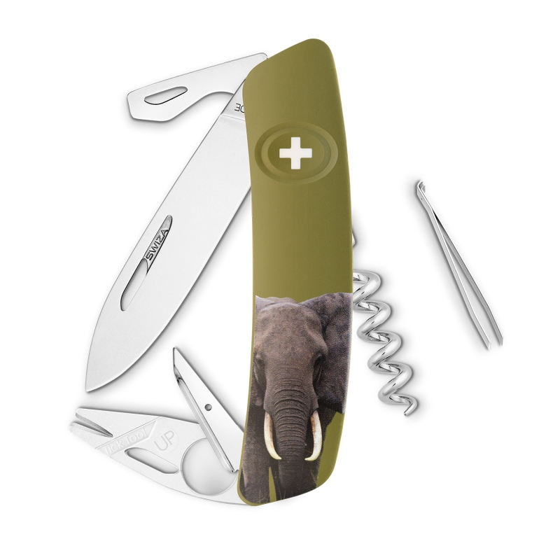 Navaja WILD LIFE Standard TT03 ELEPHANT, 11 funciones, olivo