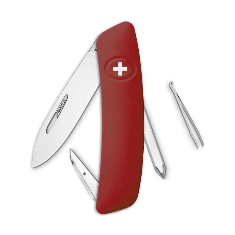 Navaja POLISHED Standard D02, 6 funciones, rojo oscuro