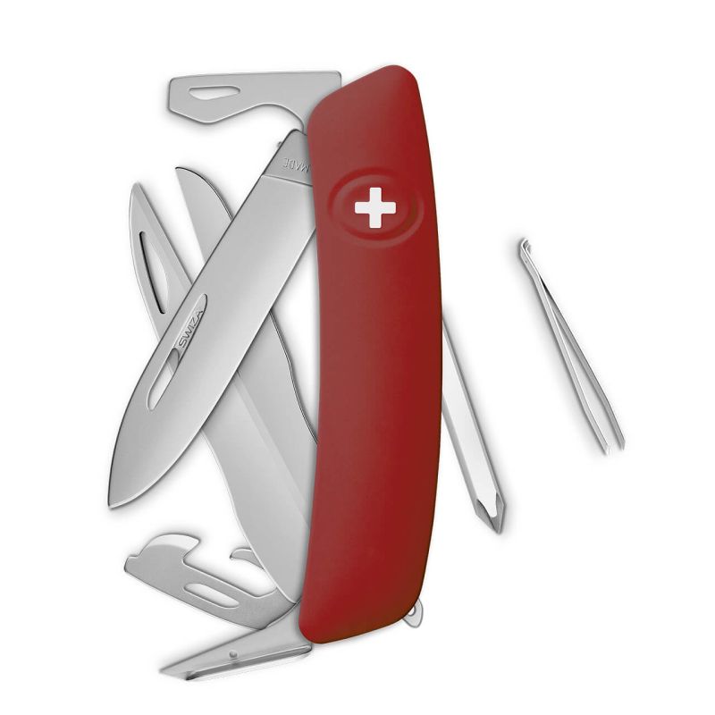 Navaja ALLMATT Standard D08 R, 13 funciones, rojo oscuro