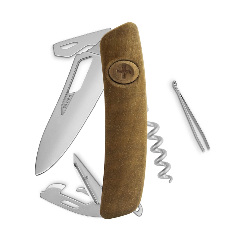 Navaja Le Néo-Rétro ALLMATT Single Hand SH03 R, 12 funciones, madera nogal