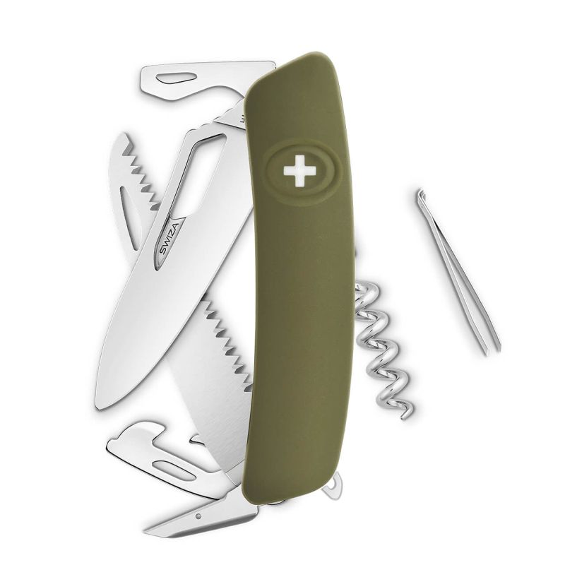 Navaja POLISHED Single Hand SH05 R, 13 funciones, olivo