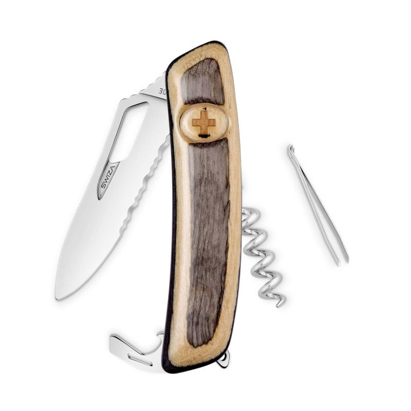 Navaja POLISHED Single Hand Winemaker SH01 R-WM, 7 funciones, madera laminada blanca