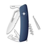 Navaja POLISHED Single Hand Wavy Edge SH03 TR, 12 funciones, azul oscuro