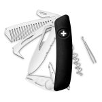 Navaja POLISHED Single Hand SH09 TR-HTT, Wavy Edge, 14 funciones, negro