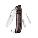 Navaja POLISHED Single Hand Winemaker SH01 R-WM, 7 funciones, madera laminada negra